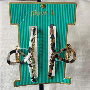 Piper K | On Hair Animal Print Metal Hair Clips